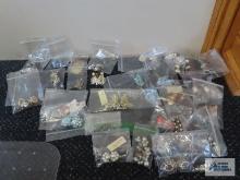 Variety of vintage clip on earrings