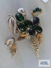 Variety of pin and matching earrings sets