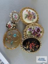 Variety of floral pins
