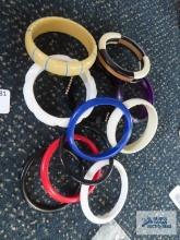 Variety of bangle bracelets