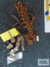 Variety of hair clips and belt