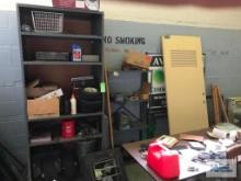 (2) SHELVES AND CONTENTS AND TABLE