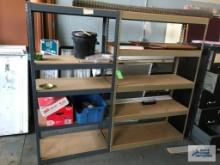 (2) METAL SHELVING UNITS