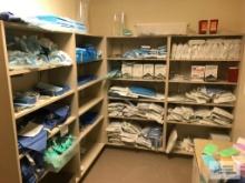 SUPPLY CLOSET OF MEDICAL & SURGICAL SUPPLIES INCLUDING GLOVES, GOWNS, INSTRUMENTS