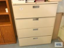 FOUR DRAWER LATERAL FILE