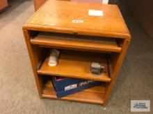 OAK OFFICE STAND BUCKET CHAIR