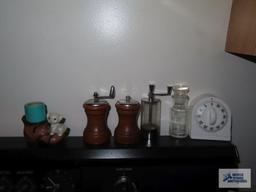 Salt and pepper grinders, paper baking cups, cookie cutters, wooden utensils, etc