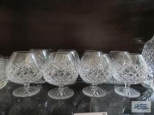 8 Powerscourt Waterford crystal liqueur glasses