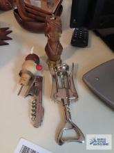 Vintage wine bottle capper, Bola Italian wines advertising bottle opener, corkscrew, etc