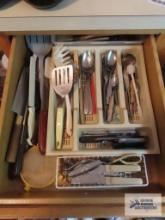 Drawer of assorted utensils
