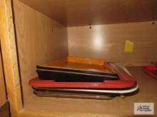 Metal and plastic serving trays