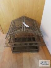 Wooden birdcage decoration