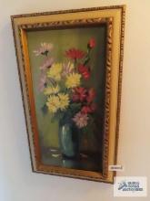 Daisies oil on canvas by H. VBeek