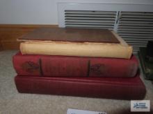 Antique books including McGuffey's 5th Eclectic Reader, Seven Centuries of Verse, and Modern