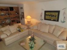 Stratford striped sofa and loveseat on second floor