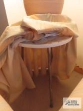 Formica top accent table with chrome legs