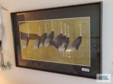 Decorative crane print. No shipping!