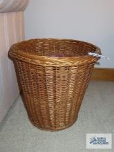 Rattan waste basket