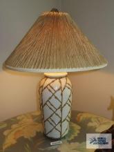 White and gold table lamp