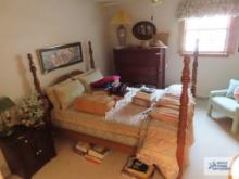 Maple queen size bed on second floor