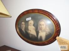 Antique picture in oval frame