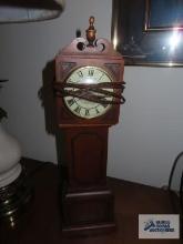 Landshire Electric miniature grandfather clock. Top needs glued on.