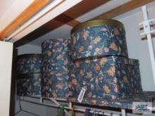 Decorative floral hat boxes