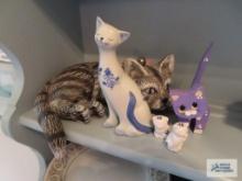 Variety of cat figurines