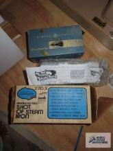 Steam iron, mini stitcher, and travel iron