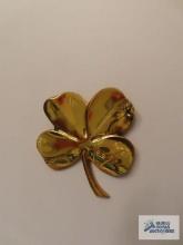Brass four leaf clover