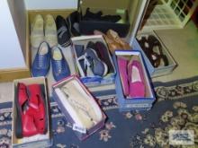 Assorted pairs of ladies shoes, mostly size 6 and 7