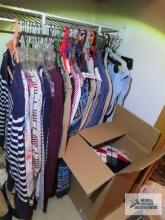 Variety of ladies tops, sizes petite medium, medium, small and others