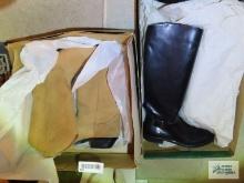 Ladies cowboy boots, size 6-1/2 and ladies black boots, size 7
