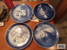 4 Royal Copenhagen plates