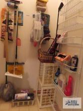 Variety of cleaning tools, cleaning items, etc