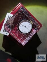 Orrefors quartz clock with box