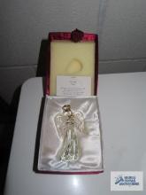 Glass blessing Angel ornament with case