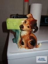 Vintage ceramic dog planter