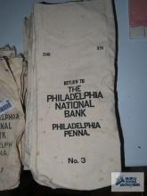 Lot of Philadelphia National Bank number 3 coin bags