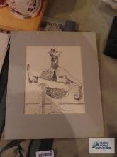 1969 drawing by Howard Miles Simon