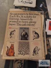 Six cat posters by B. Kliban