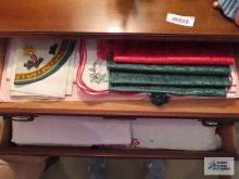 Variety of table linens and placemats
