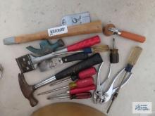 Hammers, screwdrivers, pliers, etc