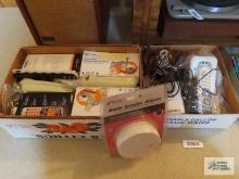 Electronics, phones, tape tool, label maker, etc