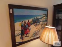 Women on the Beach oil on canvas by Pat Davis