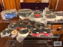 16 SPOOLS UNOPENED FILAMENT. ASSORTED. NEW. SOME MAY HAVE TEAR IN PACKAGING.