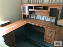 L SHAPE COMPUTER DESK WITH CHAIR