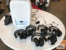 HALO FX SALT MACHINE. (6) WIRELESS HEADSETS. LIGHTING SYSTEM.