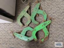Four Crab Clamps welding clamps, made in England