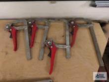 Four adjustable clamps made in Germany